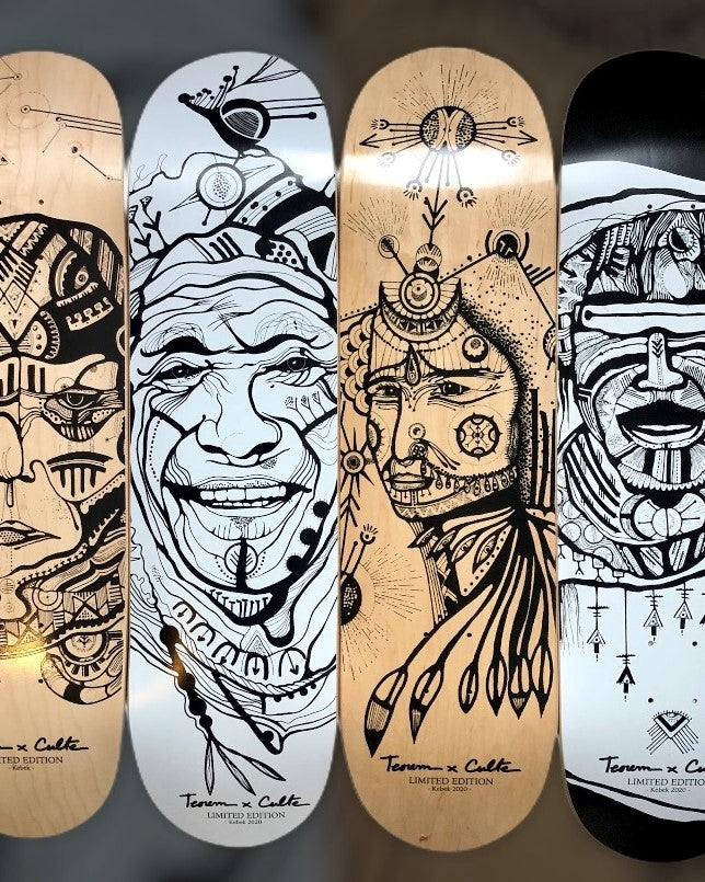 collection culte tattoo skateboards street deck fabriqué à québec canada érable canadien 10 planches vendues 1 arbre planté