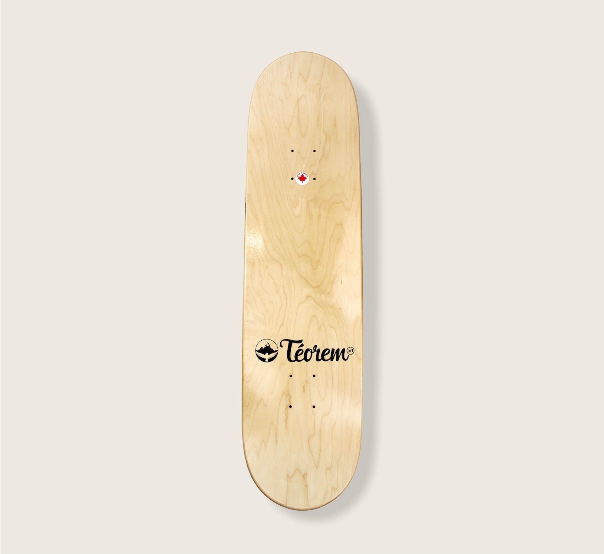 Skateboard Street Kebek #1-skateboards-teorem-art-shop-8.0-Naturel / noir-Teorem Art